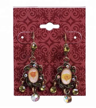 earring custom selling printed tags larger cards