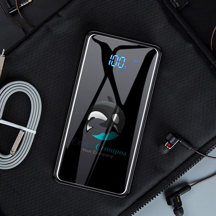

Custom creative ultra-thin mirror portable 10000mAh mobile power bank