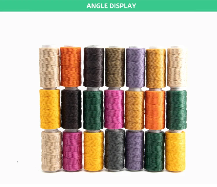 Waterproof Black 100 Polyester Flat Waxed Braided Thread For