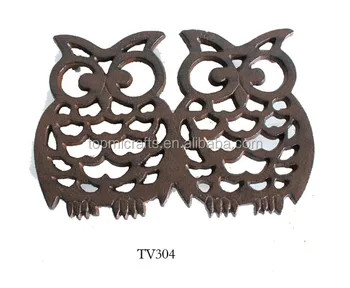 Cast Iron Owl Trivet Decorative Trivet For Kitchen Counter Or