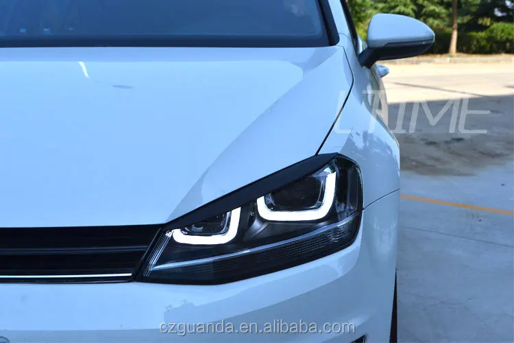 Headlight Eyelids Eyebrow Cover Carbon Fiber For Vw Golf 7 Gti R Gte Gtd Vii Mk7 Buy Headlight