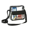Portable Transparent Travel Single Shoulder Cross Body Waterproof Beach PVC Plastic Zippered Messenger Cosmetic Toiletry Bag