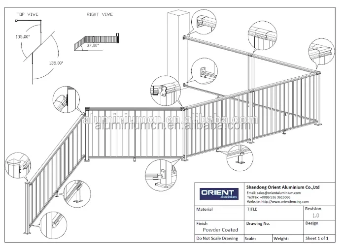 Outdoor Stair Aluminum Railings Handrails /porch Railings And Posts/ Aluminium Handrail Fittings