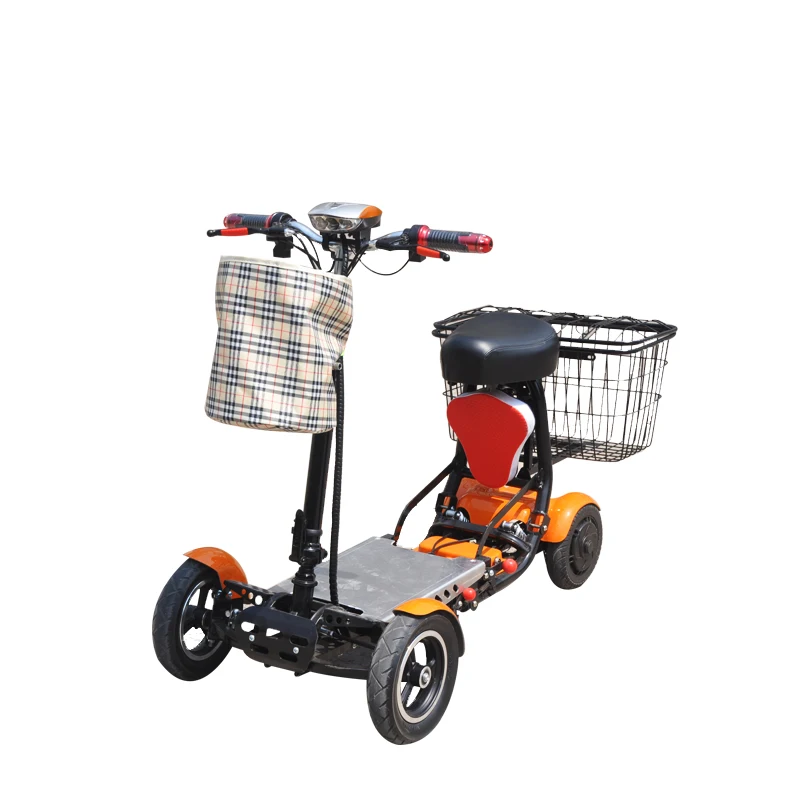 

Elder People Cheapest Lithium Battery Powered Lightweight Mini Mobility Scooters Four Wheel folding elderly scooter 2021