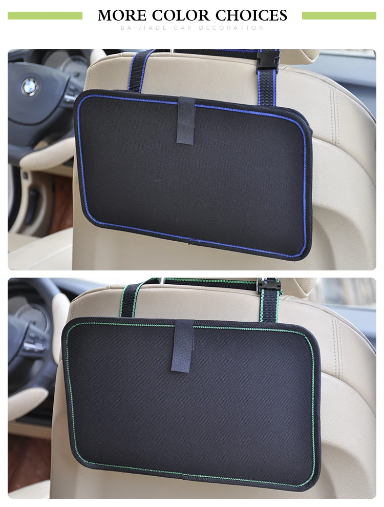 Premium Oxford 600D Foldable Car Back Seat Organizer With Tray