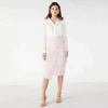 Autumn Pink Long Pencil High Waist Latest Design Elegant Ladies Office Designs Women Suit Wrap Skirt