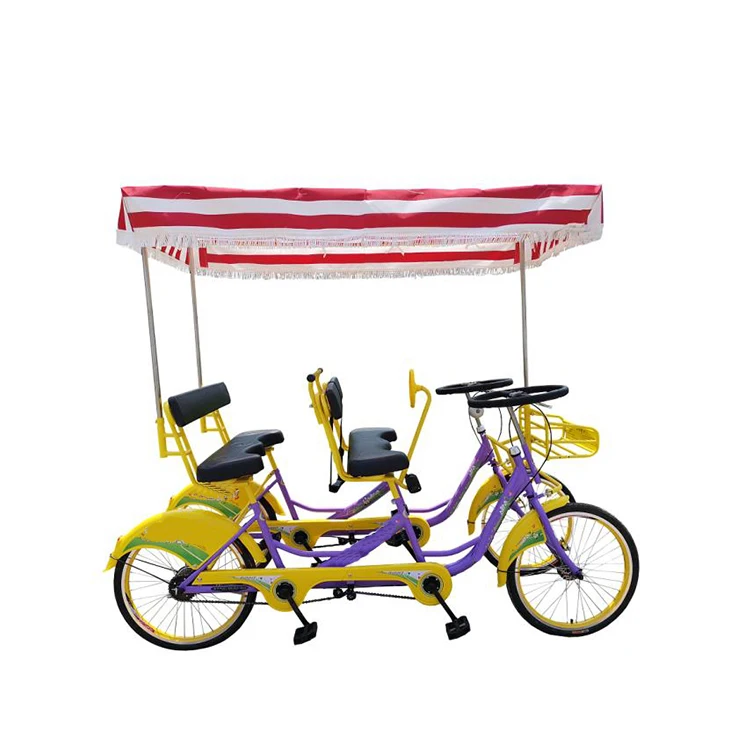 

Jack Tianjin factory 4 seater surrey bike tandem bicycle for adult/sightseeing bike 4 person touring bike/seater tandem bike, Red black white red as your requirements