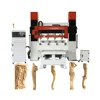 Multi spindle 5 axis 4 head wood furniture legs CNC machine / CNC router with rotary device 5 axis machine