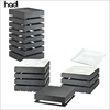 2019 catering equipment modern display racks black square buffet risers and displays arabic wooden buffet stand