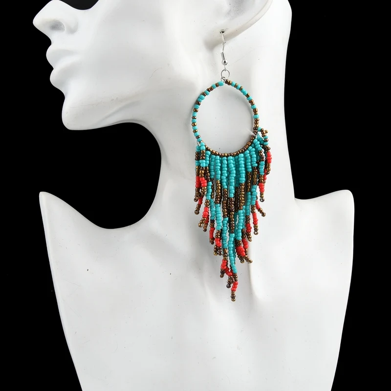 

Long tassel pendant boho earrings , fashion boho earrings for women