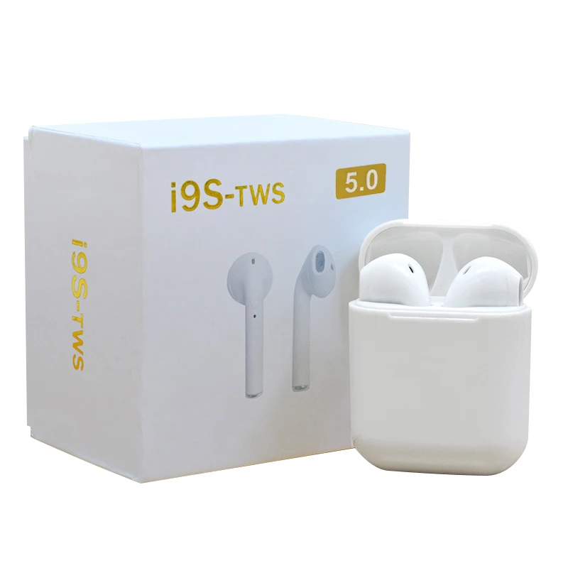 

2021 hot-selling i9s tws mini bt 5.0 earphone Stereo Noise Cancelling Headphones earbuds with charging case for iphone, White