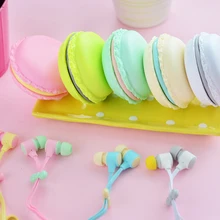 New Hot Macarons design in ear earphones Headphones Headset For All Phones Cute headphone for MP3