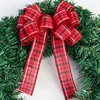 2019 Merry Christmas plaid ribbon bow