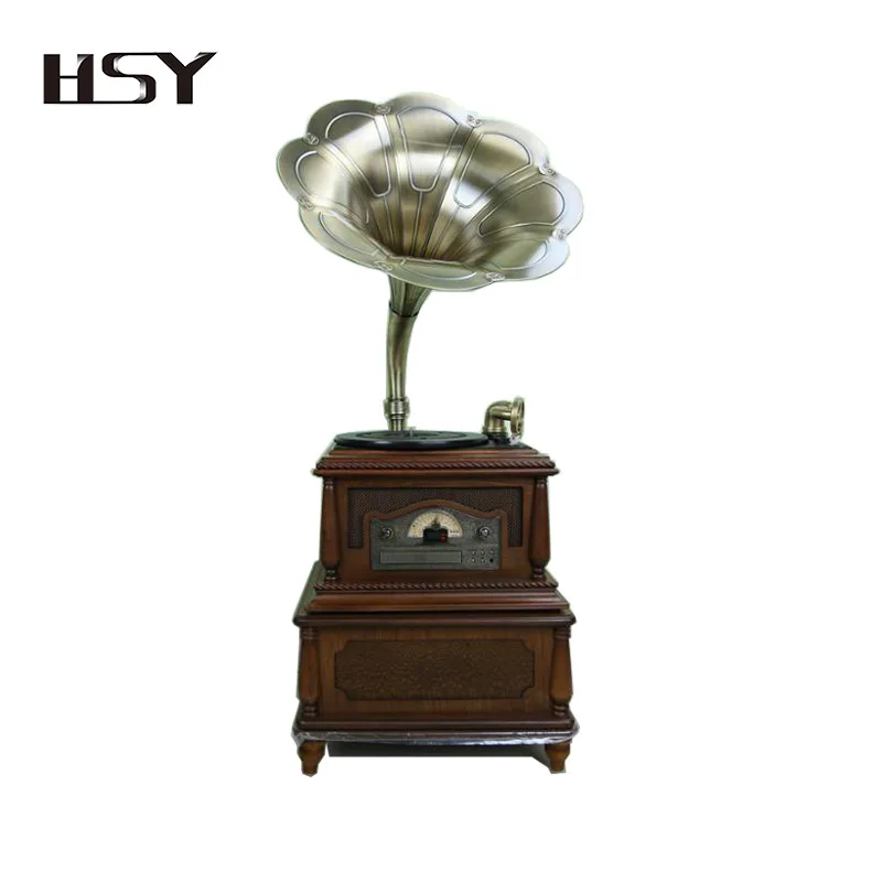 
Best quality Retro Wood Bluetooth Turntable Phonograph with USB 