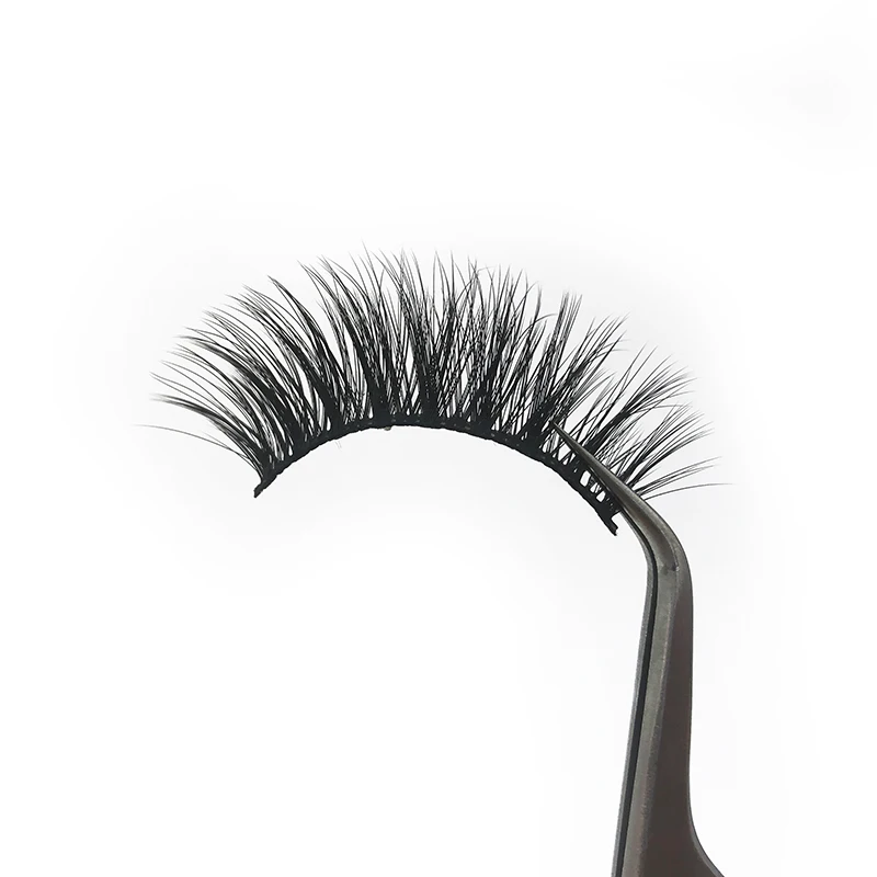 

High Quality Soft Cosmetics Faux Mink False Eyelash Custom Packaging Box 100 Mink Eyelashes Vendor, Black and red