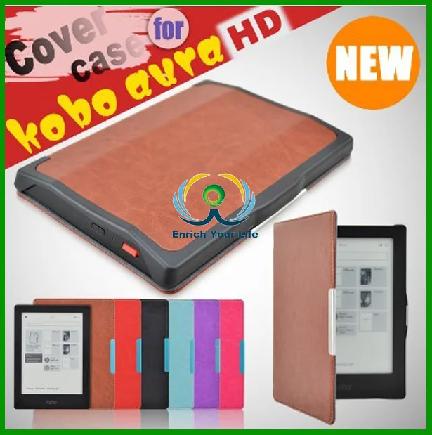 
Slim LEATHER MAGNETIC Auto Sleep COVER CASE Hard Shell FOR Kobo Aura HD eReader 