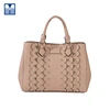 guangzhou hot sale trendy PU ladies handbags women bags with floral border