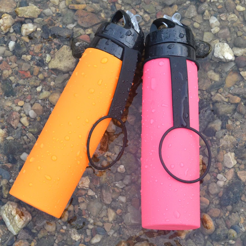 

Food Grade Soft Water Bottle Silicone Reusable Collapsible Water Bottle