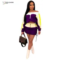 

*GC-66861808 2020 new arrivals sell like hot cakes Off Shoulder Bestsale Patchwork Crop top two piece Skirt Set African Clothing