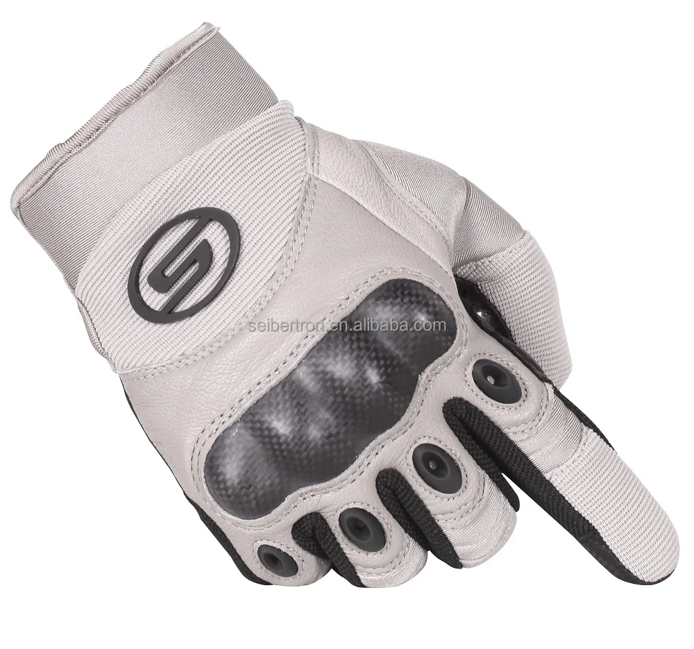 
Seibertron O.J.J.C Carbon Fiber Shell safety gloves Genuine Sheepskin Leather Tactical Onroad Motorcycle Motorbike Sport Gloves 