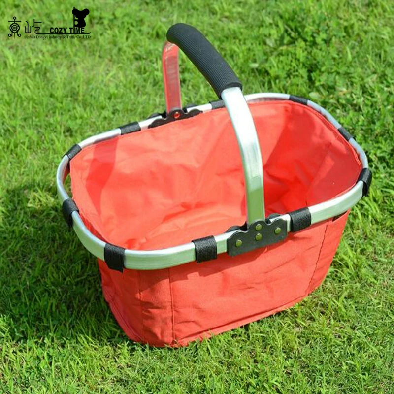 Wholesale Folding Cheap Picnic Handle Basket With Aluminium Frame Buy Folding Picnic Basket