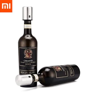 Image of Original XIAOMI Mijia Circle Joy Smart Wine Stopper Stainless Steel Vacuum Memory Wine Stopper Electric Stopper Wine Corks
