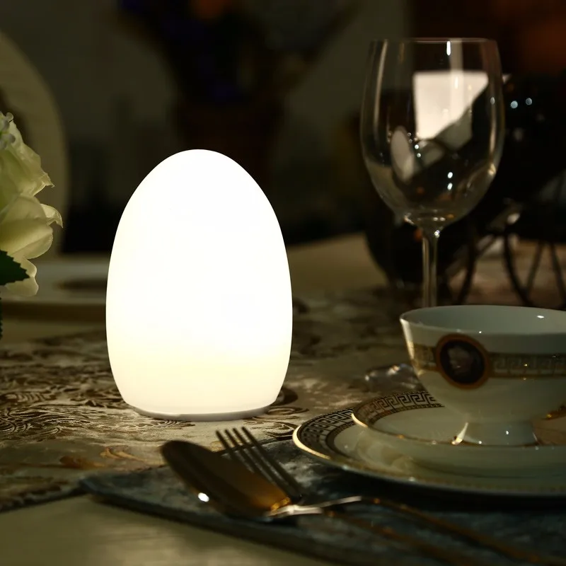 Wireless Decorative Rechargeable Cordless Restaurant Table Lamp Egg