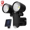 LED Security lighting PIR motion sensor lighting K1 series 2 heads with Solar power supply IP44 outdoor use