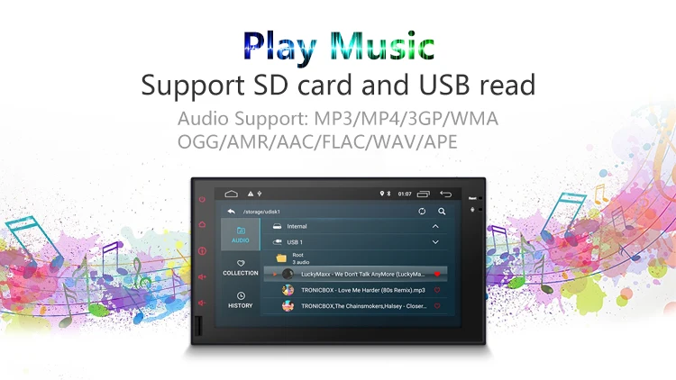 In-Dash 7" Android Car Video player gps navigation with SD/USB socket