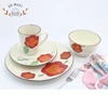 Professional Customize Stoneware Silkscreen Printing Dishes Dinnerware Sets Canada