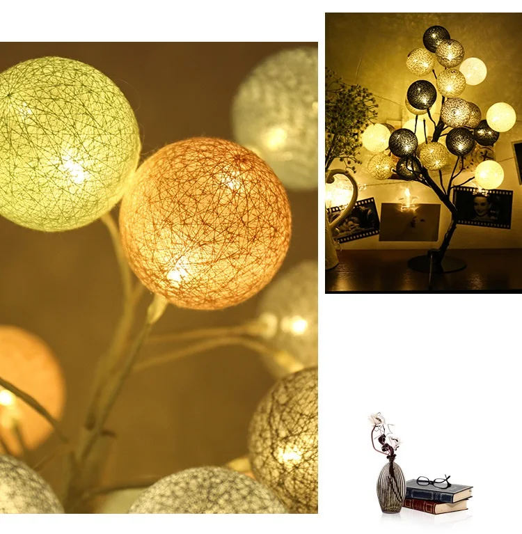 2018 Years Yarrae LED Cherry Blossom Tree Desk Table Light Festival Party Indoor Power Decor