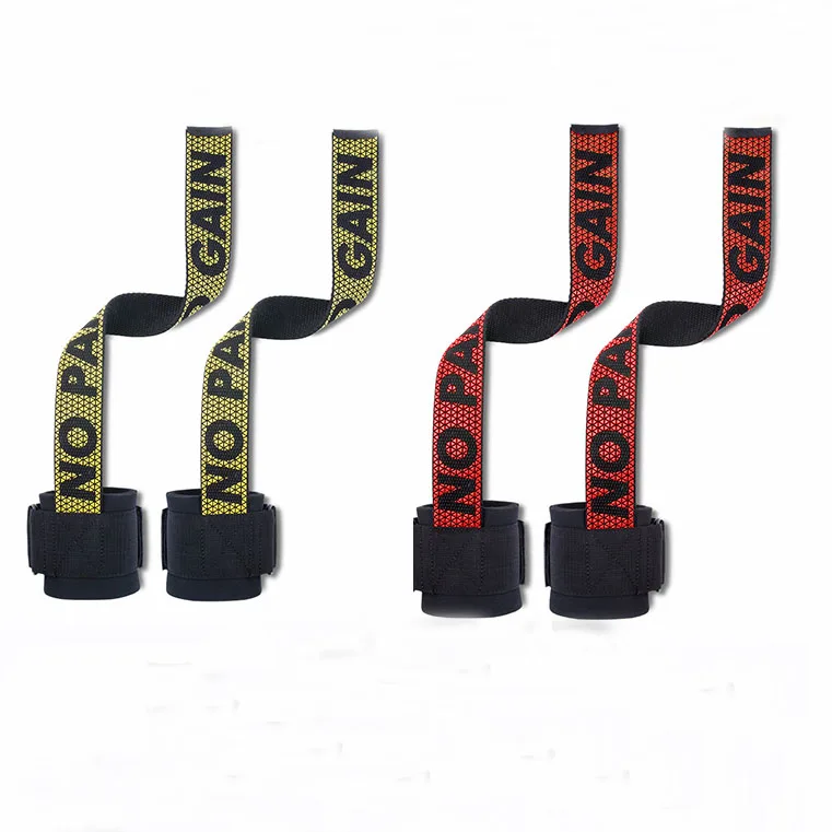 

Hot Sale Bodybuilding Power Lifting Wrist Supports Assist Grip Strength Weight Lifting Straps for Sports