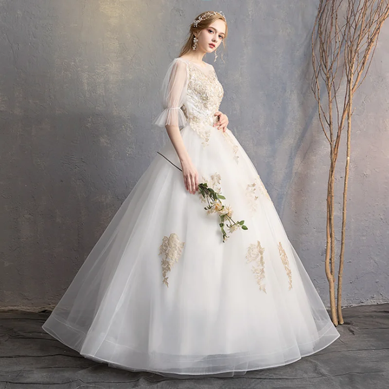 

Fashion off shoulder elegant ladies lace up maxi floor length sexy white bridal ball gown wedding dress