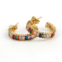 

Custom cz jewellery earrings for women, indian rainbow earrings women