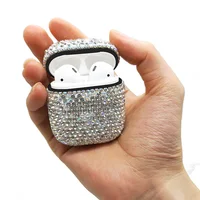 

2019 New Diamond cover for airpods case luxury Earphone Protective Bag Shell Girl Case