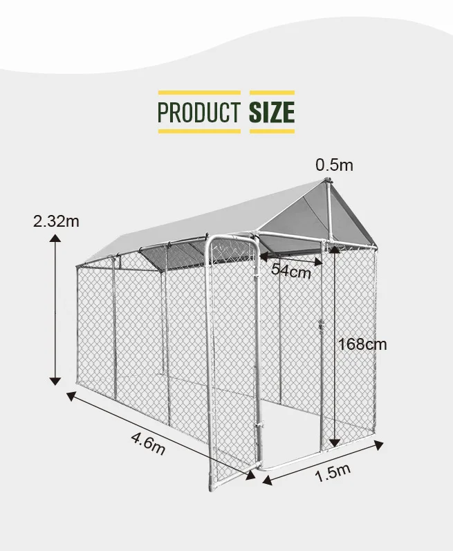 Made In China Galvanized Chain Link Dog Kennel Of Large.jpg