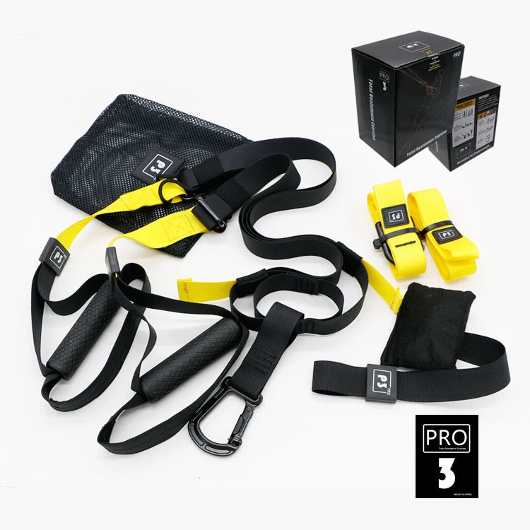 

Bilink PRO3 Suspension Trainer Strap Door Anchor Resistance Exercise Bands, Yellow & pink & armygreen or customized