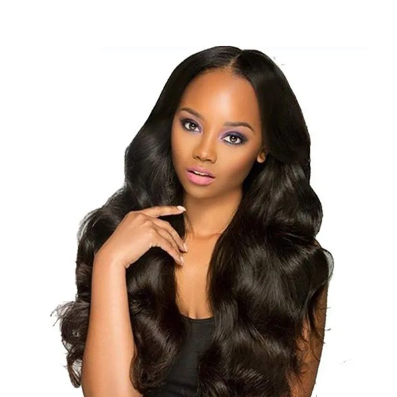 

Free Shipping Unprocessed Virgin Brazilian Body Wave Human Hair Lace Front Wig Pre Plucked Natural Hairline With Baby Hair
