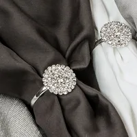 

Sparkle wedding dinner Crystal Rhinestones diamond metal napkin holder rings