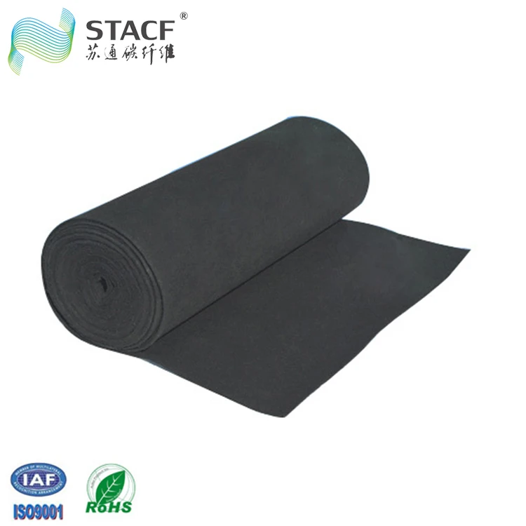 Cellulose Based Activated Carbon Fiber Felt For Cooker Hood Filter ...