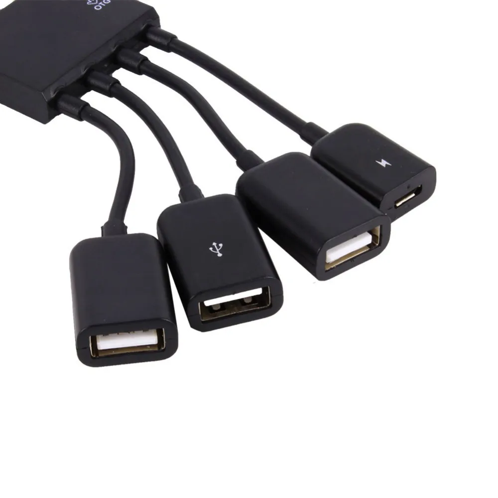 

USB Hub 4 Port Micro USB OTG Connector Spliter For Smartphone Computer Laptop Tablet PC Power Charging USB Hub Cable Universal