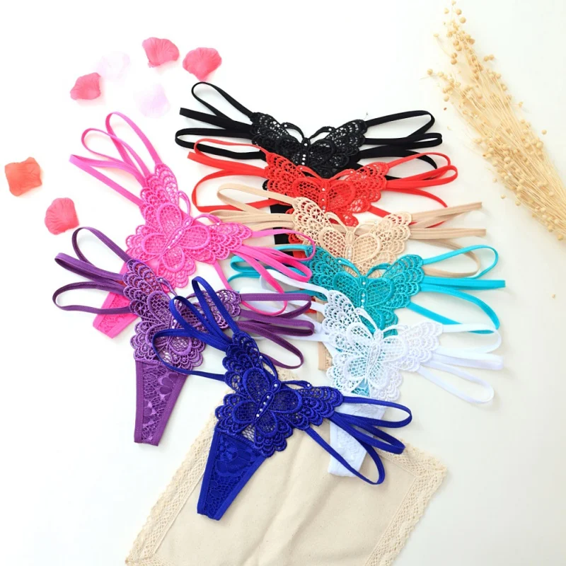 

Women Butterfly Panties Sexy Lace G-String Thong Panties