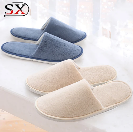 

ODM Luxury Blank Coral Hotel Room Slippers, Blue,beige