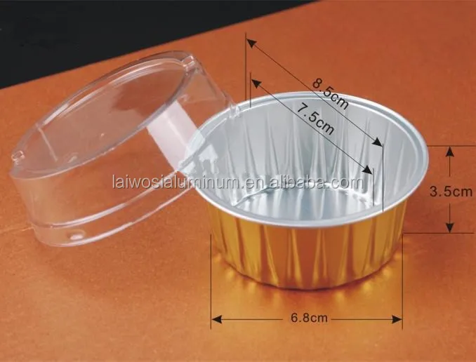 Disposable Baking Container Small Round 120ml Aluminum Foil Baking Cups