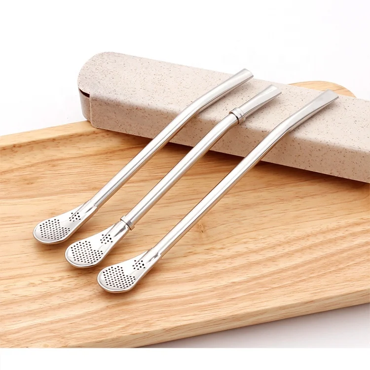 

Reusable Stainless Steel Drinking Colander Tea Filter Straw
