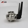 Hot sale stainless steel sanitary duck bill butterfly valve with Web - type plastic handle