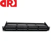 Black Aluminum Shell 1U 48 Port Data Patch Panel Unshielded