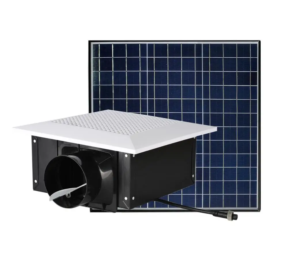 Solar Panel Power Battery Room Exhaust Fan Ventilation With Solar Power 12v Solar Ceiling