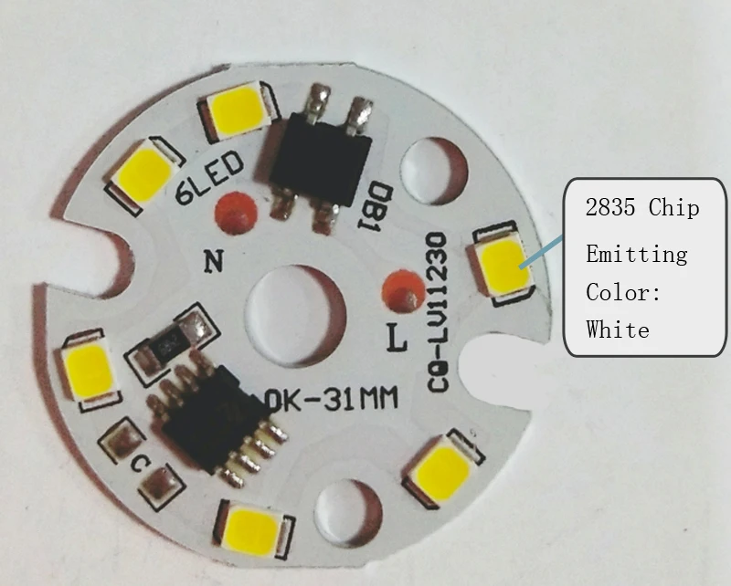 Customized 3w Led Pcb Board For Bulb Light With 31 Mm Diameter Buy