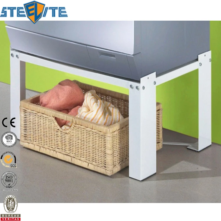 White Washing Machine Sturdy Pedestal Off Floor Rise Stand Nonslip